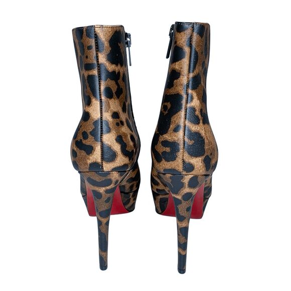 Christian Louboutin Bianca Leopard Print Platform Booties 120 Size EU 37 US 7 - Picture 7 of 10